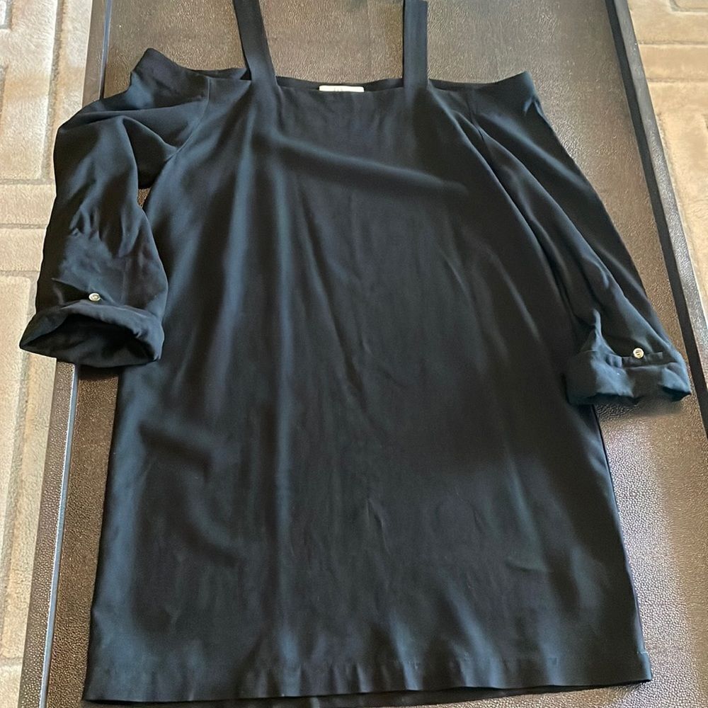 Aeron Off Shoulder mini black dress size 36